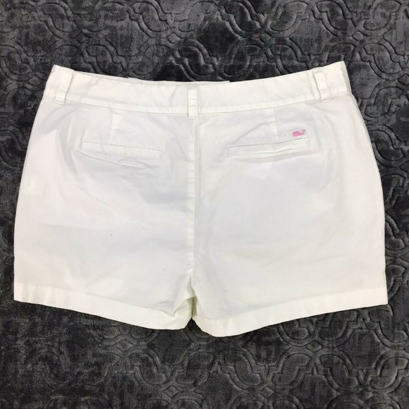 Vineyard Vines White Summer Whale Logo Chino Short - Picture 3 of 5